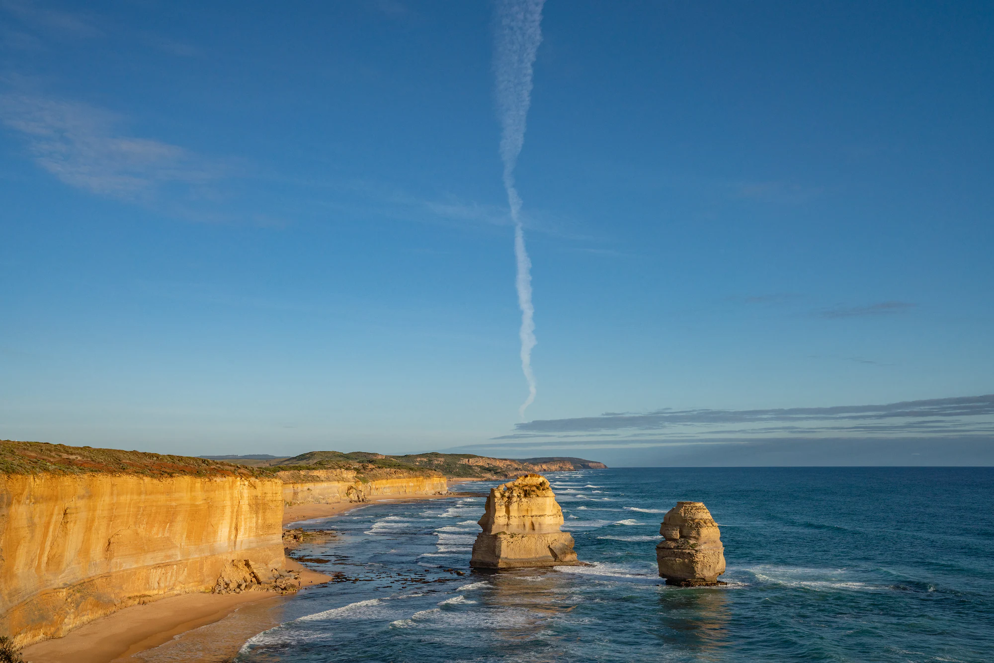 Blue skies of the Twelve Apostles