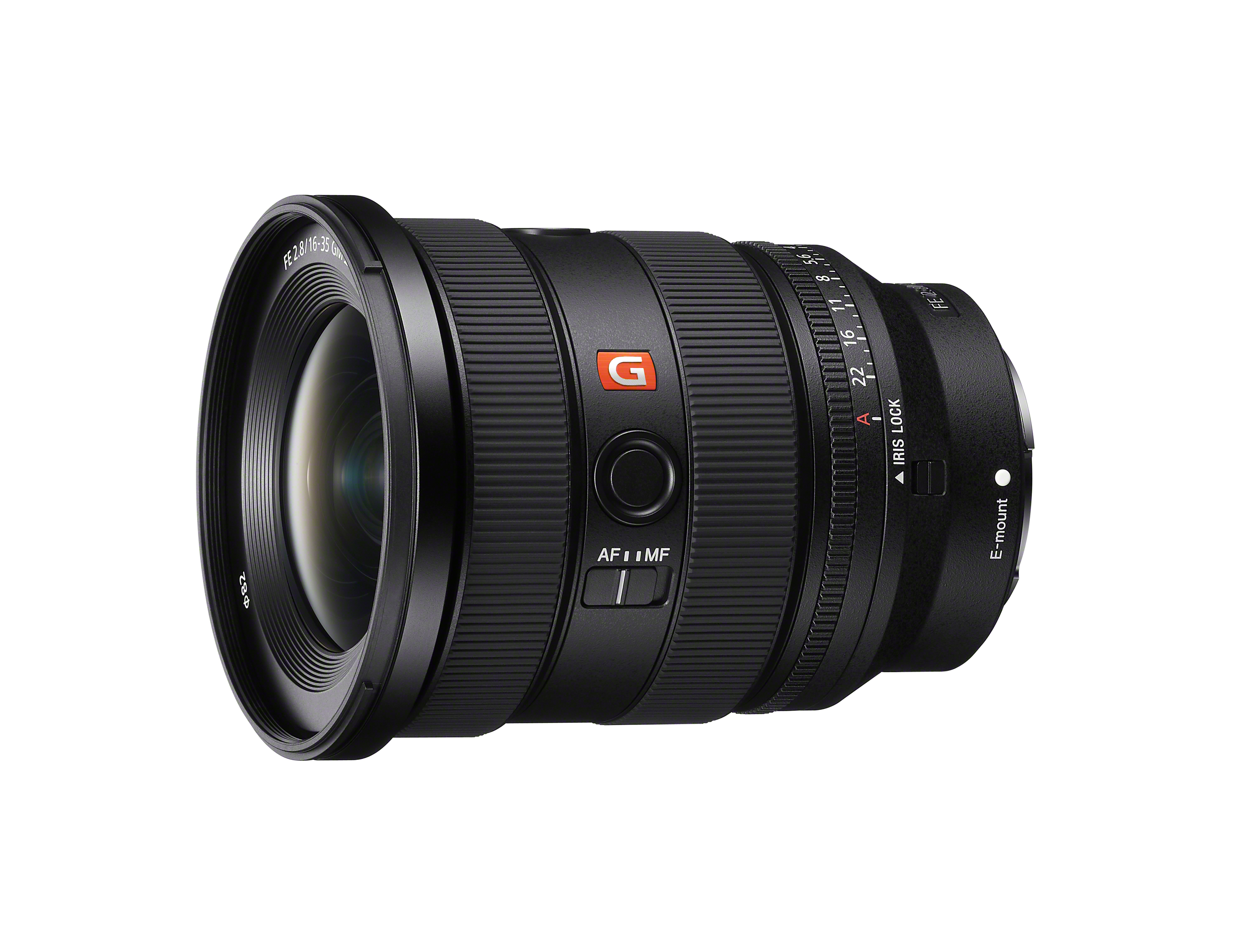 Side view of the new Sony FE 16-35mm F2.8 GM II lens