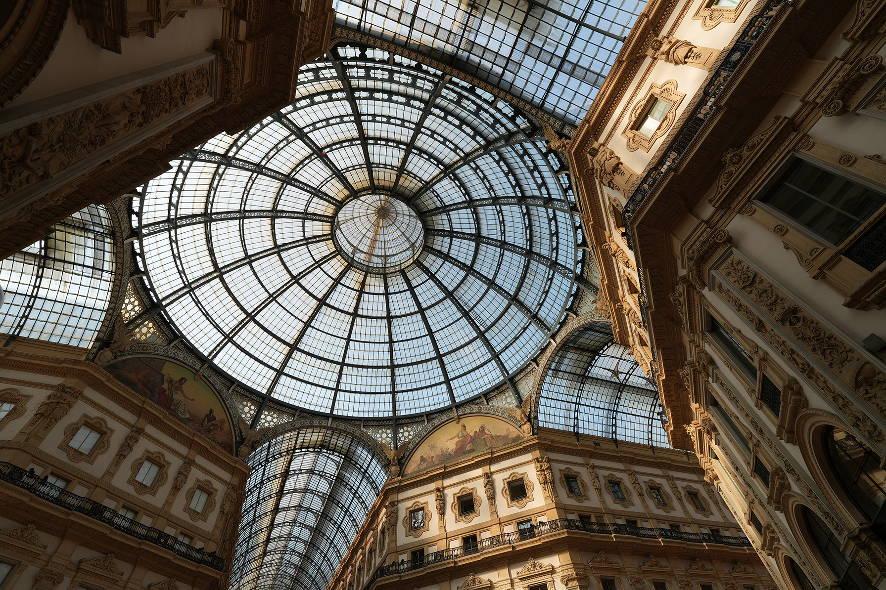 Ceiling of the Galleria Vittorio Emanuele II in Milan