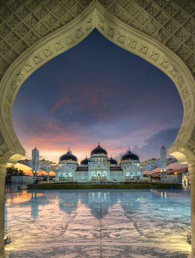 Baiturrahman Great Mosque in Banda Aceh is the witness of the 2004 Tsunami tragedy